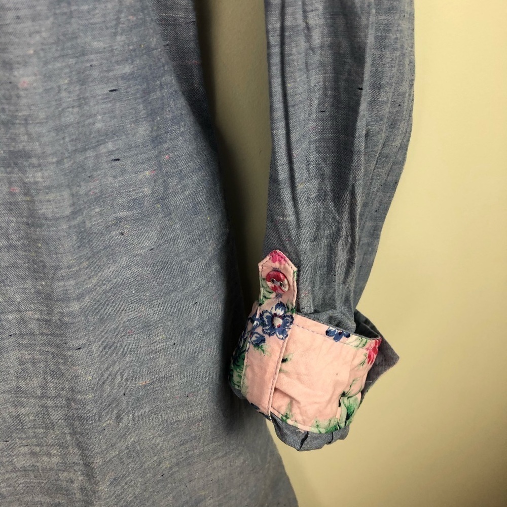 Jane & Bleecker Chambray Long Sleeve Button Up XS - Picture 4 of 7